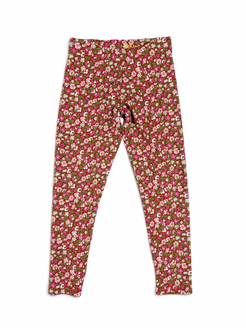 Boden Girls Floral Leggings Red Pink Green Size 11-12